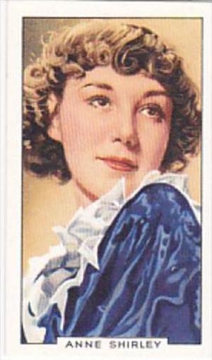 Gallaher Cigarette Card Portraits Famous Stars No 6 Anne Shirley