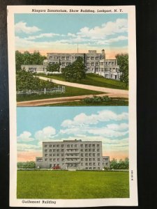 Vintage Postcard 1949 Niagara Sanatorium Shaw & Guillemont Buildings Lockport N.