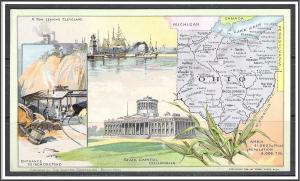 Ohio Youth's Companion Map c1891