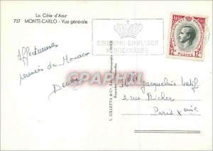 Modern Postcard The French Riviera Monte Carlo Vue generale