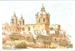 The Cathedral Mdina Malta Postcard