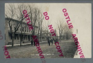 Sioux Rapids IOWA RPPC 1908 MAIN STREET Stores nr Spencer Storm Lake Laurens IA