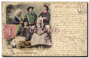 Old Postcard Folklore Group of Plougastel Daoulas