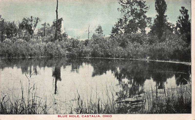 Blue Hole, Castalia, Ohio, Early Postcard, Unused