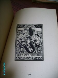 1898 FÜNFUNDZWANZIG NEUE HERALDISCHE BÜCHERZEICHEN, 25 EXLIBRIS BOOKPLATE