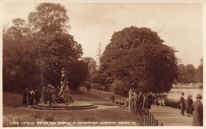 Vintage RPPC London Peter Pan Statue Kensington Gardens Judges' Postcard