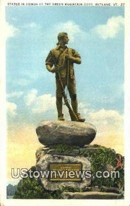 Statue in honor of Green Mountain Boys - Rutland, Vermont VT  