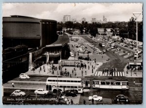 Germany Postcard Berlin Zoo Station Hardenbergplatz c1960's RPPC Photo