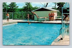 Camp Garland Swimming Pool Oklahoma Postcard 1965