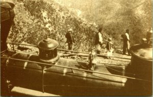 Hart View Locomotive engine Forks American River Historical S. New York Postcard