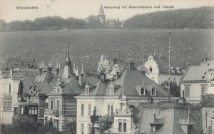 Wiesbaden Aussichtsturm Auf Dem Neroberg German Old Postcard