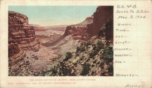USA Arizona Grand Canyon of Arizona from Jacob's Ladder Vintage Postcard 07.39