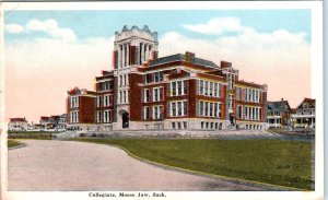 MOOSE JAW,  Sask.  Canada   COLLEGIATE  High School    1922    Postcard