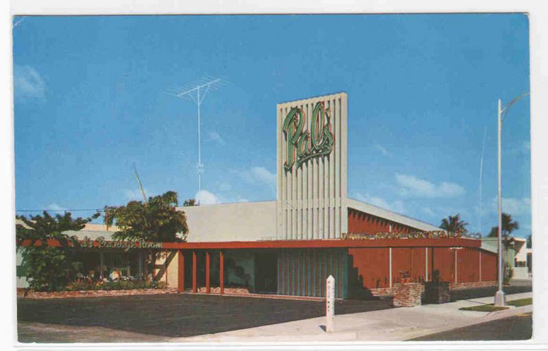 Pal's Restaurant US 1 Fort Lauderdale Florida postcard