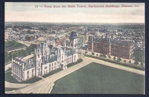 Parliament Bldg birdseye Ottawa Ontario Canada unused c1910