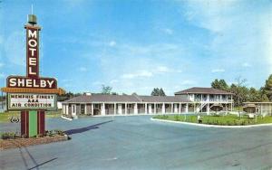 Memphis TN Shelby Motel Postcard