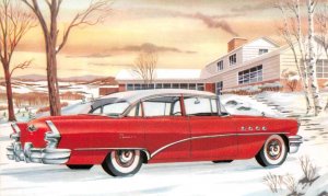 1955 Buick Super Riviera Sedan Car Advertising Vintage Postcard AA75370