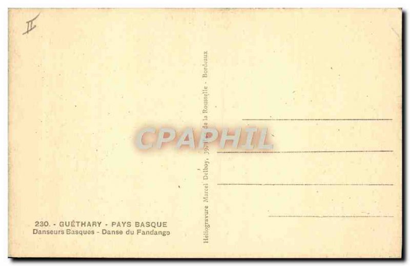Old Postcard Folklore Guethary Basque Country Basque Dancers Dance Fandango