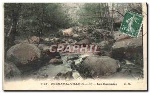 Old Postcard Cernay City Cascades