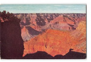 Grand Canyon Arizona AZ Vintage Postcard Golden Glow Near Pima Point