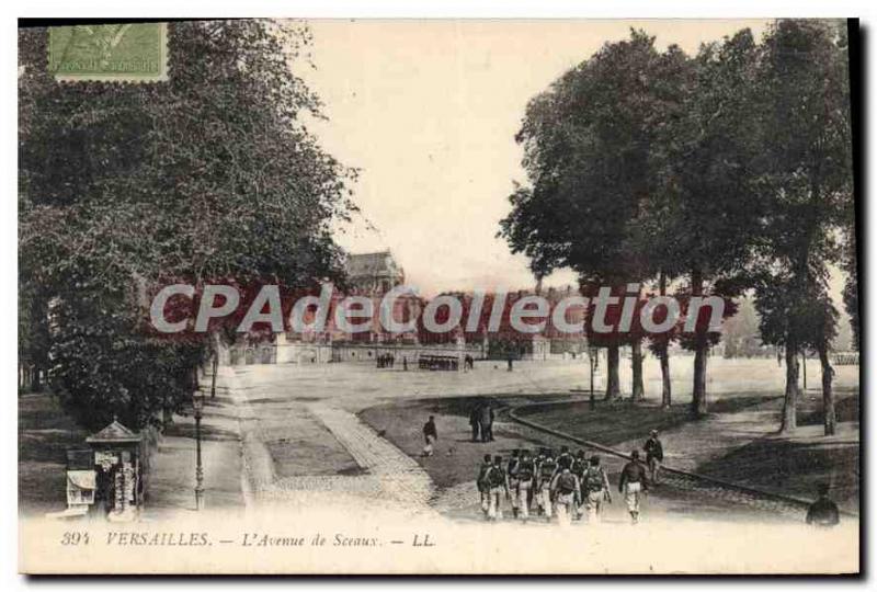 Postcard Old Versailles Avenue De Sceaux