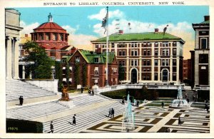 New York City Columbia University Entance To Library 1936