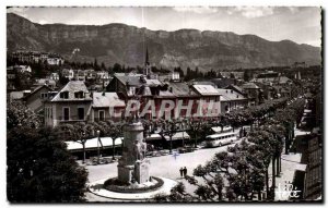 Old Postcard Aix Les Bains Square Boucher Monument Aux Morts And Rue De Geneve