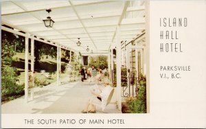 Island Hall Hotel Parksville British Columbia BC Vancouver Island Postcard H3