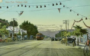 C.1910 Trolly Cars, Idora Park, Oakland, Cal. Postcard P61