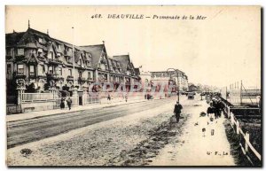 Old Postcard Deauville Promenade Sea Tennis