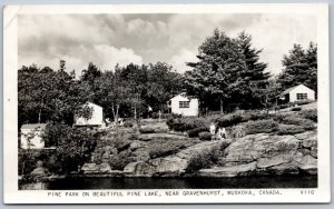 Postcard RPPC c1951 Gravenhurst Ontario Pine Park on Pine Lake Muskoka