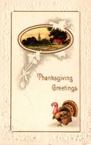 Thanksgiving Greetings With Turkey 1913