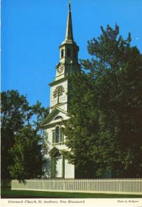 Greenock Church St. Andrews NB New Brunswick Auld Kirk By The Sea Postcard D9