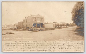 Lenox (Ghost Town) MI NE To Richmond~Main St~Corner Store w/Lean-To RPPC 1906 