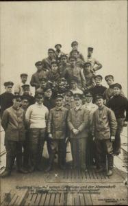 German Navy Sailors Kapitan Konig Dive Boat Deutschland - Wesermilndung RPPC