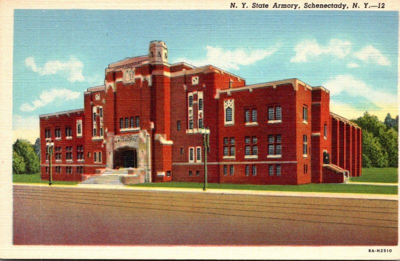 New York Schenectady New York State Armory 1945 Curteich