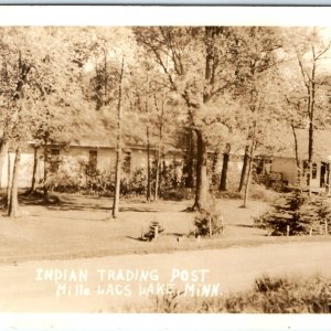 c1930s Onamia, MN RPPC Indian Trading Post Mille Lacs Lake Real Photo PC A97