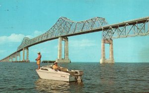 Vintage Postcard Spectacular Sunshine Skyway Connecting St. Petersburg Florida