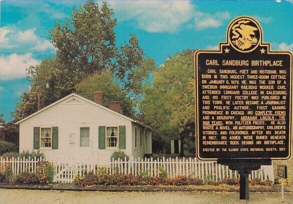 Birthplace Of Carl Sandburg Poet And Lincoln Biogrpher Galesburg Illinois