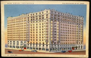 Vintage Postcard 1933 New Hotel Jefferson, St. Louis, Missouri (MO)