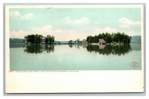 Vintage 1906 Postcard Cedar Island Camp Fourth Lake Fulton Adirondack Mountains