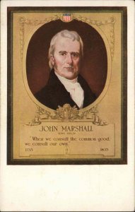 American History U.S. President John Marshall c1910 Patriotic Vintage Postcard