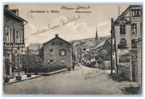 1918 Auto Garage Main Street Bacharach in Germany Unposted Antique Postcard