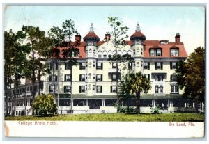 1908 Exterior View College Arms Hotel De Land Florida FL Vintage Posted Postcard