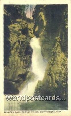 Twin Pool Falls, Johnson Canyon Banff National Park Canada 1952 