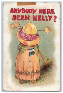 1911 Woman Weird Humor Carmichael Wilkes Barre Pennsylvania PA Antique Postcard