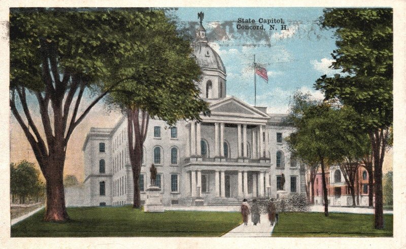 Vintage Postcard 1916 State Capitol Building Concord New Hampshire N. H.