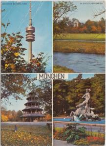 MUNCHEN, Munich, Germany, multi view, 1968 used Postcard