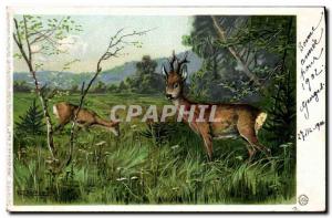 Postcard Old Hunting Biche