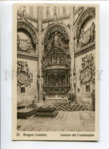 299753 SPAIN BURGOS cathedral interior Vintage postcard